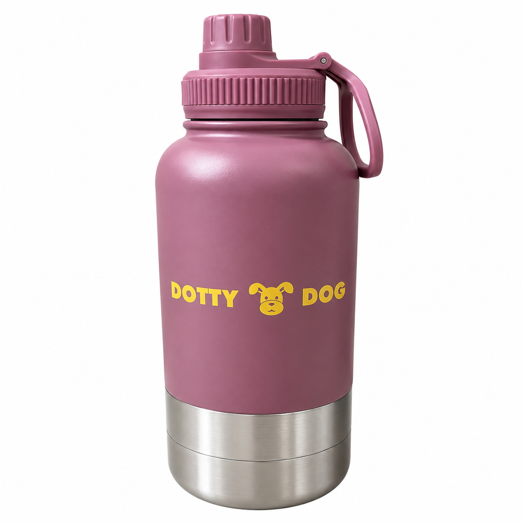 Dotty Dog 3-in-1 Water Bottle: Pink